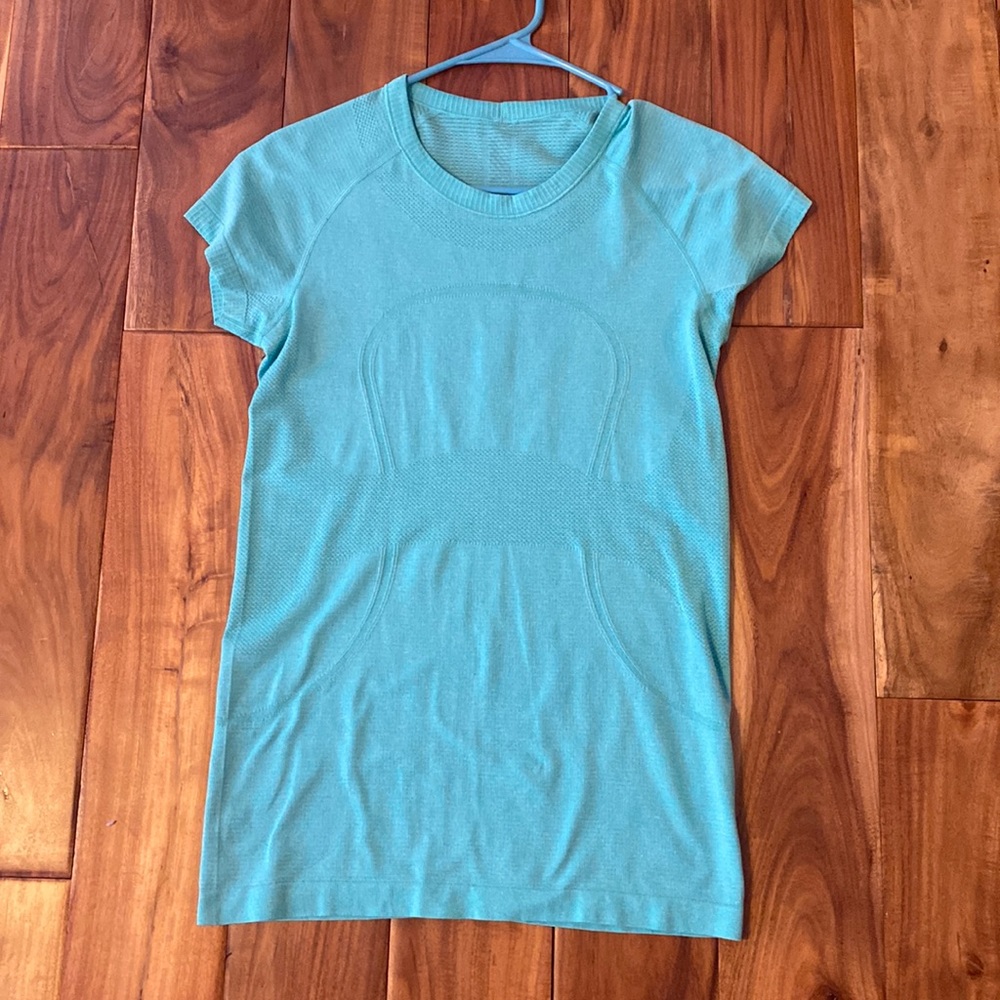 teal lululemon short sleeve swiftly tech